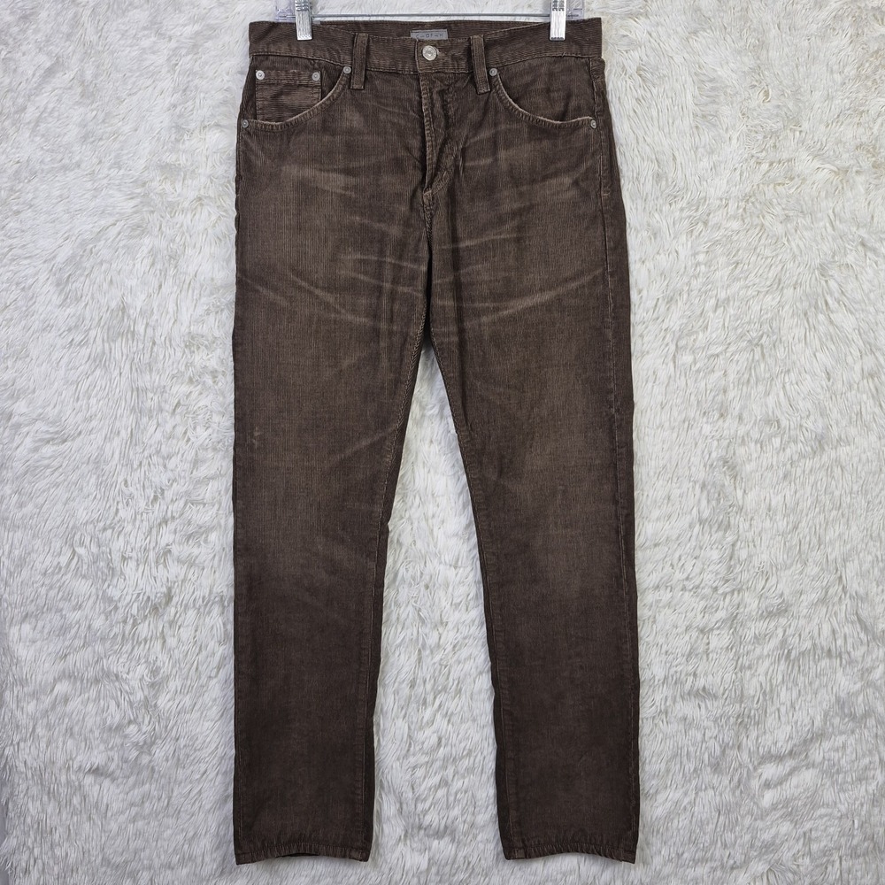 Citizens of Humanity Holden Corduroy Pants‎ Mens 30x30 Brown Slim Straight